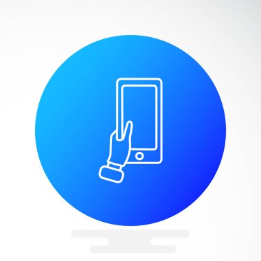 El ele tutuşan akıllı telefon simgesi