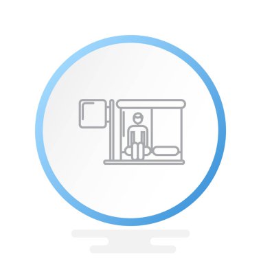 otobüs durağı simgesinin kişi