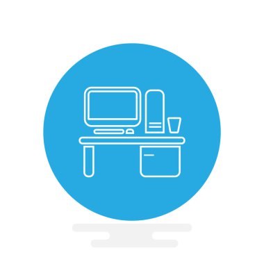 Çalışma alanı ile bilgisayar kutsal kişilerin resmi