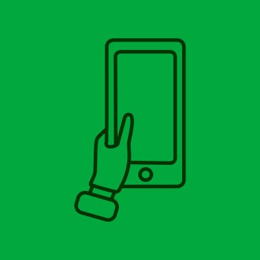 El ele tutuşan akıllı telefon simgesi