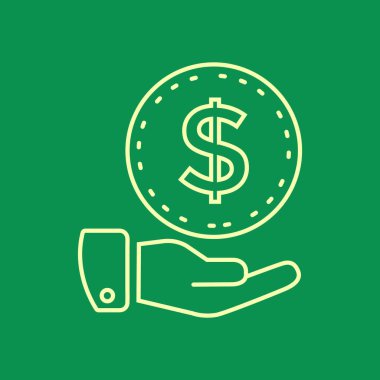 Elindeki dolar işareti