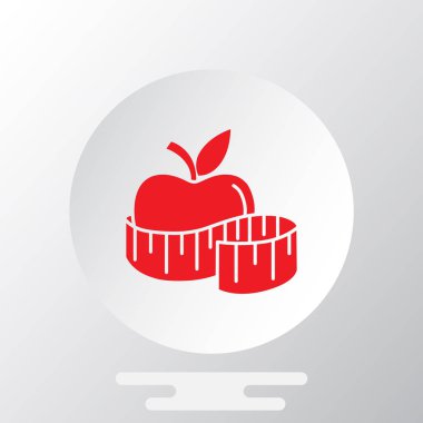 elma ve şerit metre