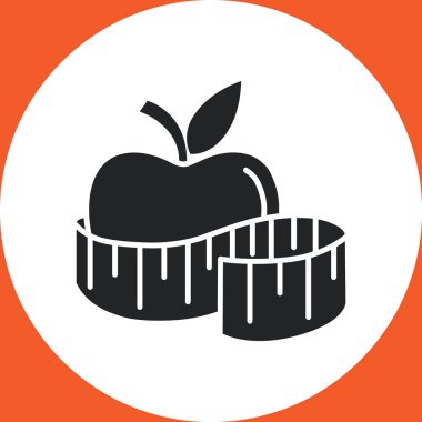 elma ve şerit metre