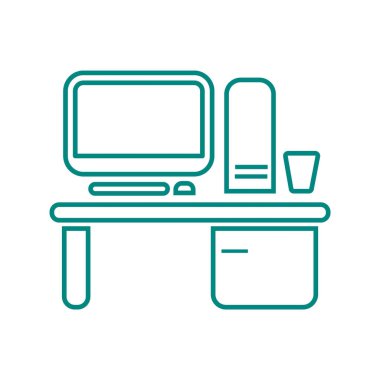 Çalışma alanı ile bilgisayar kutsal kişilerin resmi