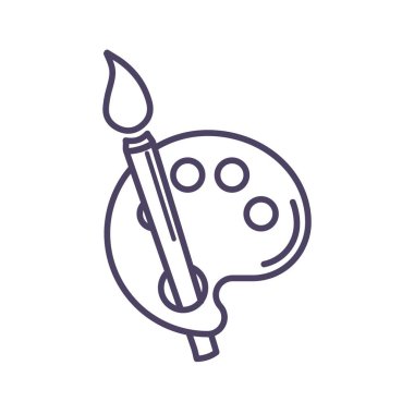   Fırça ve paleti simgesi