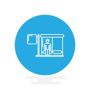 otobüs durağı simgesinin kişi