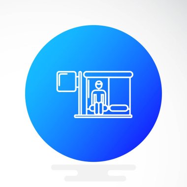 otobüs durağı simgesinin kişi