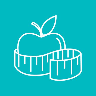 elma ve şerit metre