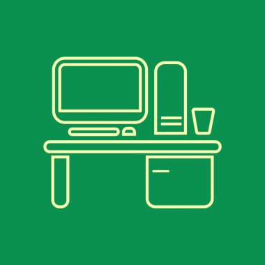 Çalışma alanı ile bilgisayar kutsal kişilerin resmi