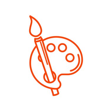   Fırça ve paleti simgesi