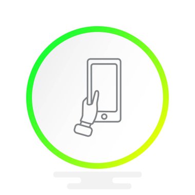 El ele tutuşan akıllı telefon simgesi