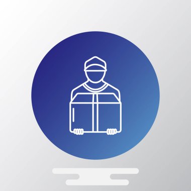 Kurye dağıtım paket simgesi