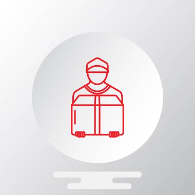 Kurye dağıtım paket simgesi