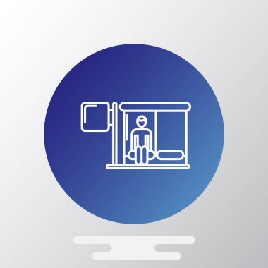 otobüs durağı simgesinin kişi