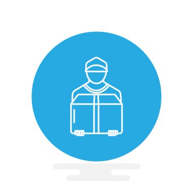 Kurye dağıtım paket simgesi