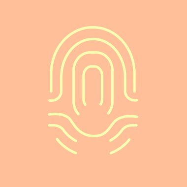 parmak izi basit simgesi