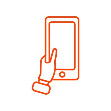 El ele tutuşan akıllı telefon simgesi