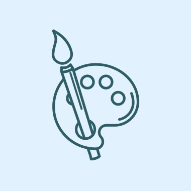   Fırça ve paleti simgesi