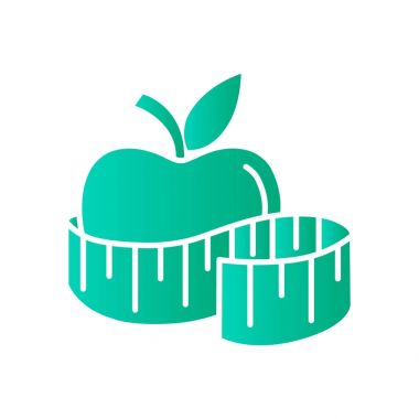 elma ve şerit metre