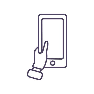 El ele tutuşan akıllı telefon simgesi