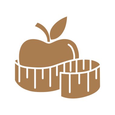 elma ve şerit metre