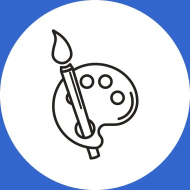   Fırça ve paleti simgesi