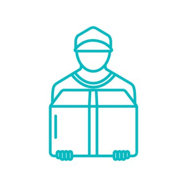 Kurye dağıtım paket simgesi