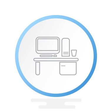 Çalışma alanı ile bilgisayar kutsal kişilerin resmi