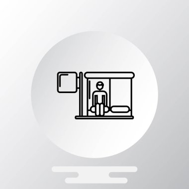 otobüs durağı simgesinin kişi