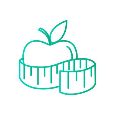 elma ve şerit metre