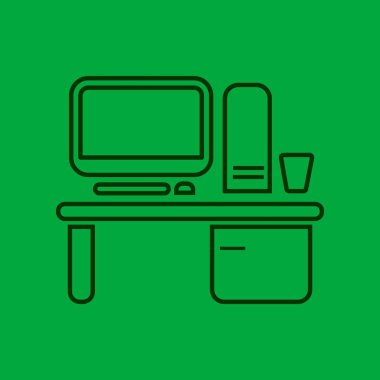 Çalışma alanı ile bilgisayar kutsal kişilerin resmi