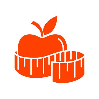 elma ve şerit metre