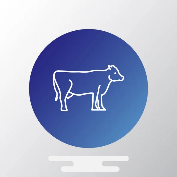 Icône web vache — Image vectorielle