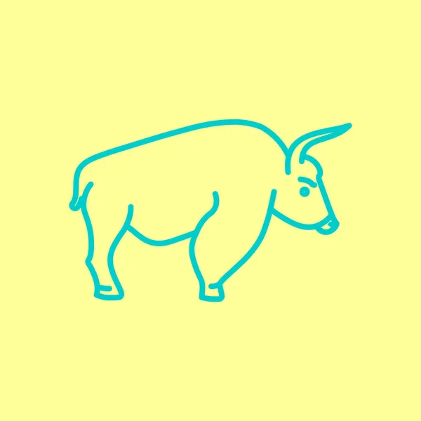 Icône web taureau — Image vectorielle