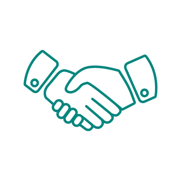 Handshake icon, cooperation — Stock Vector