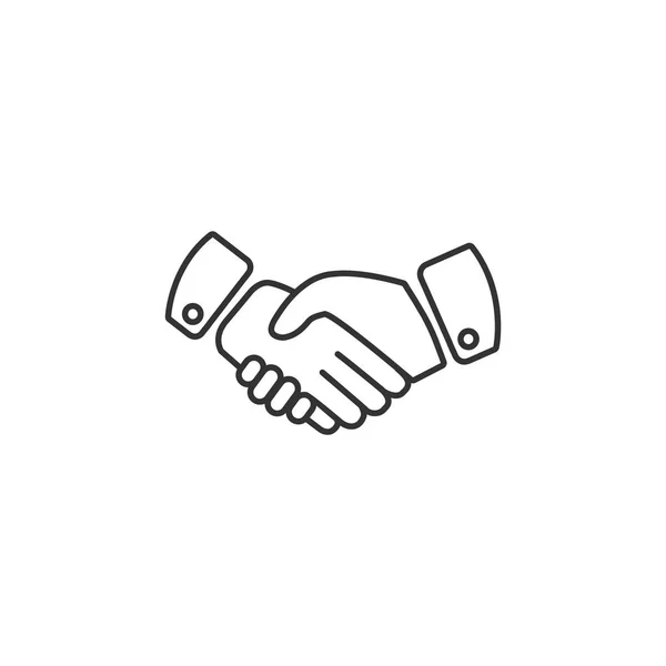 Иконка рукопожатия, сотрудничество — стоковый вектор