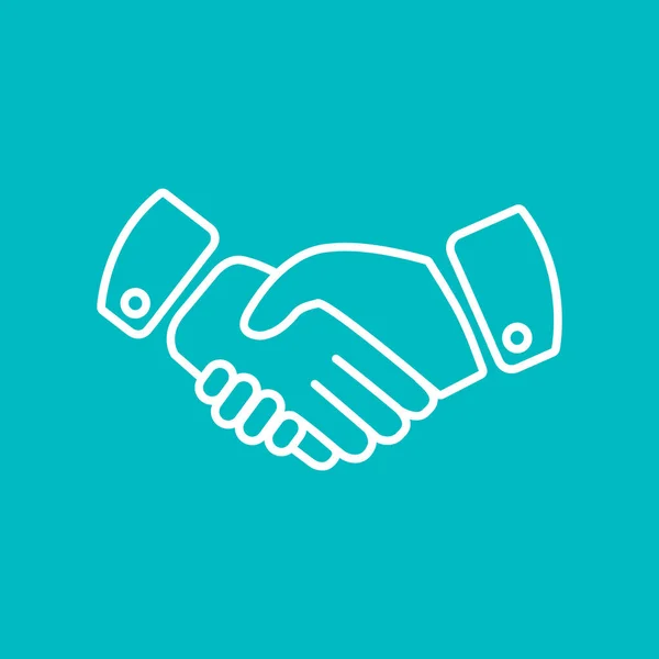 Handshake icon, cooperation — Stock Vector