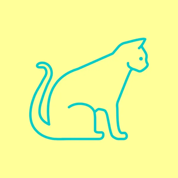 Εικονίδιο web γάτα — Διανυσματικό Αρχείο