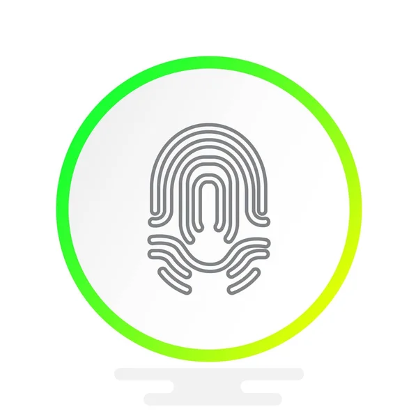 Fingerprint simple icon — Stock Vector