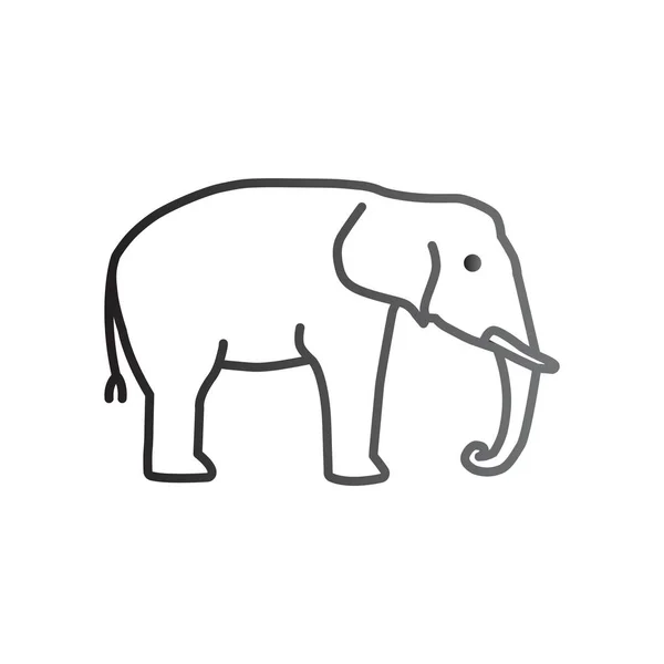Icona web elefante — Vettoriale Stock