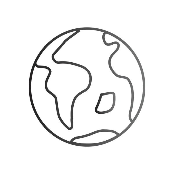 Icona della Terra piatta . — Vettoriale Stock