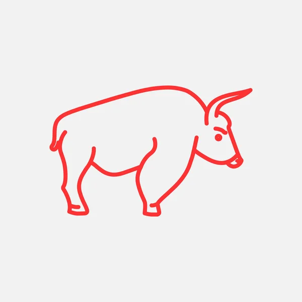 Icona web del toro — Vettoriale Stock