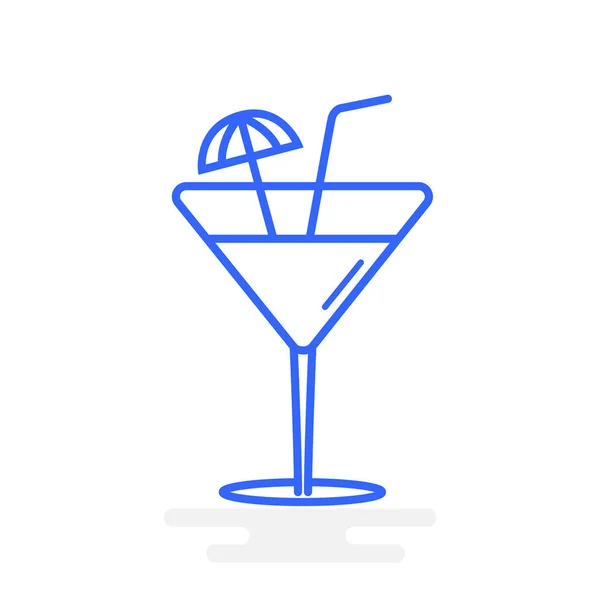 Alcool cocktail icon — Vector de stoc