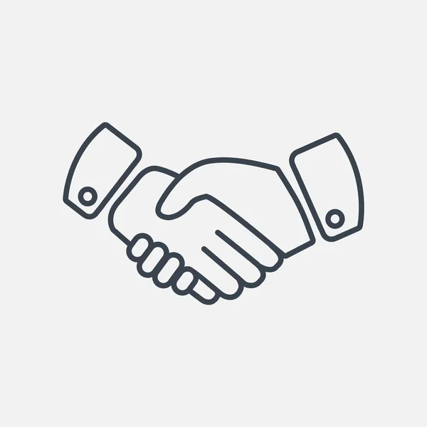 Kézfogás ikon, együttműködés — Stock Vector