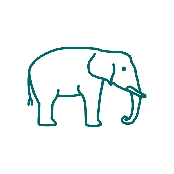 Elefante web icono — Vector de stock