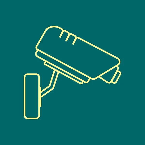 Иконка камеры, система безопасности — стоковый вектор