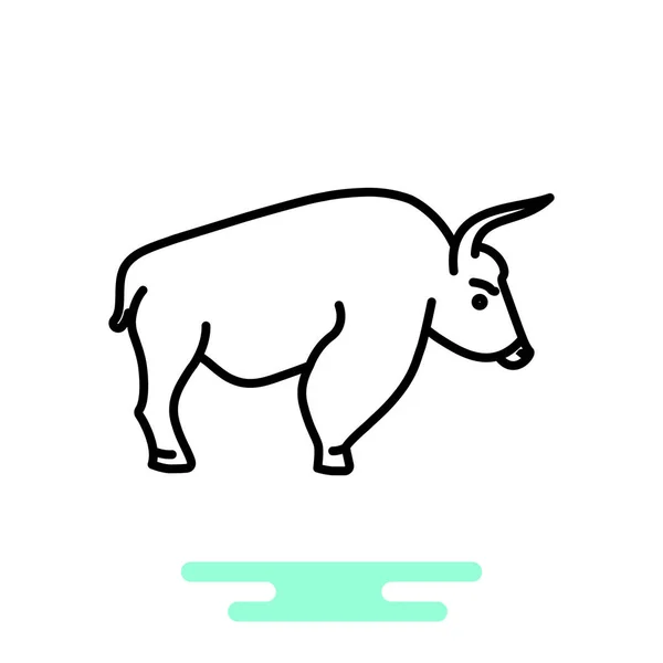 Icona web del toro — Vettoriale Stock