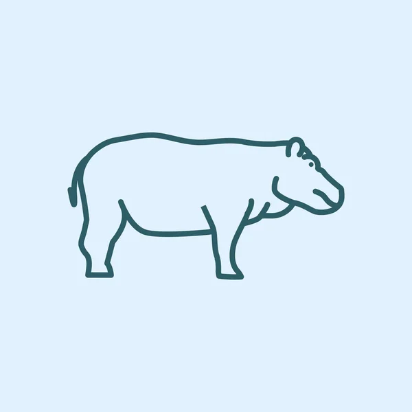 Ícone web Hippo — Vetor de Stock