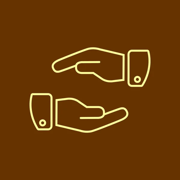 Icono manos humanas — Vector de stock