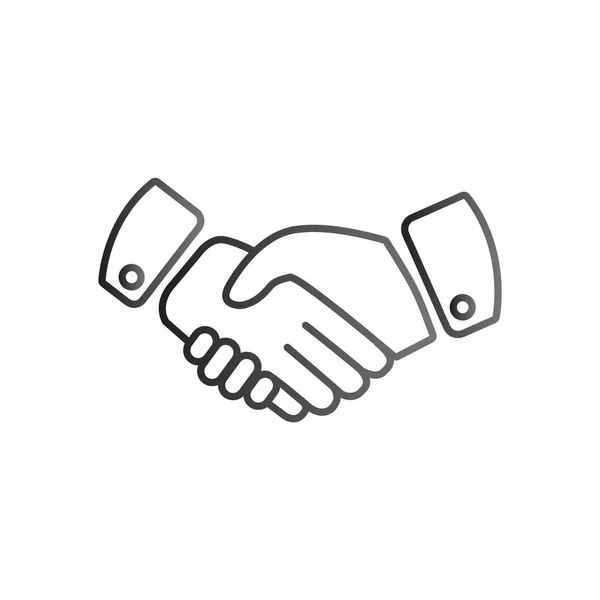 Handshake icon, cooperation — Stock Vector